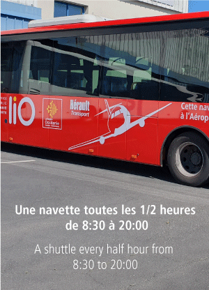 Une navette toutes les 1/2 heures